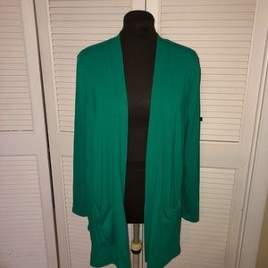 Kelly green long cardigan
